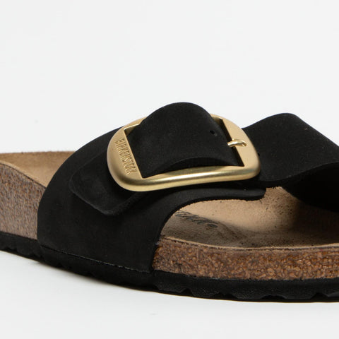 MADRID BIG BUCKLE BLACK CIABATTA DONNA IN PELLE