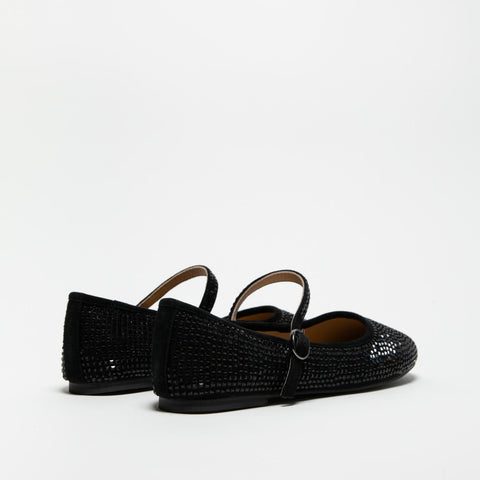 V250536 BLACK BALLERINA DONNA IN TESSUTO