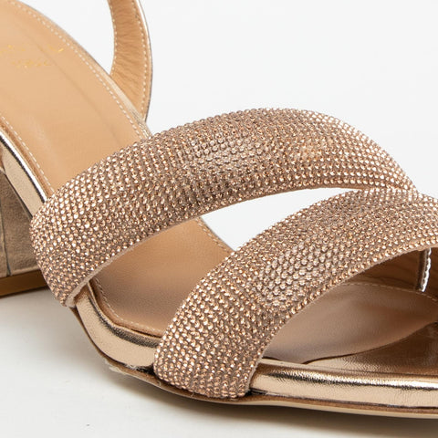 SANDALO CIPRIA DONNA IN PELLE E STRASS