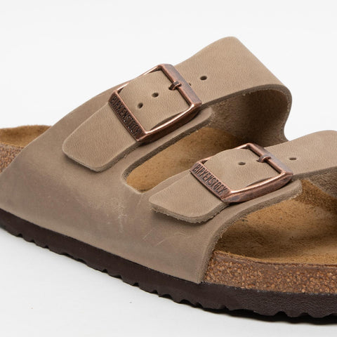 ARIZONA TOBACCO BROWN MEN'S SLIPPERS IN OILED LEATHER