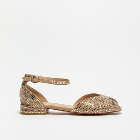 V2550401 SAND SANDALO DONNA IN TESSUTO