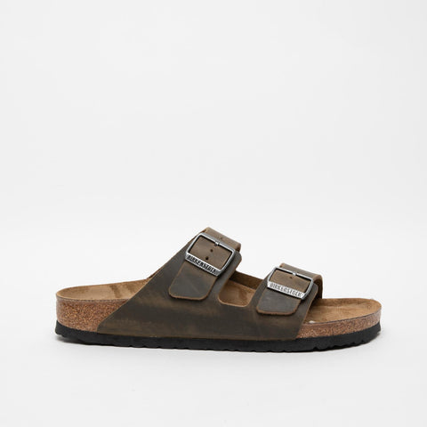 ARIZONA FADED KHAKI MEN'S LEATHER SLIPPERS