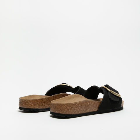 MADRID BIG BUCKLE BLACK CIABATTA DONNA IN PELLE