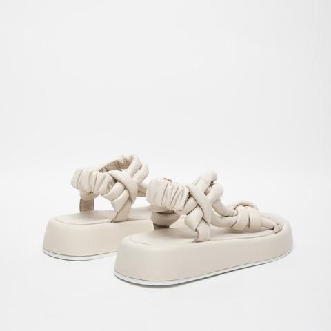 SANDALO BURRO DONNA IN PELLE