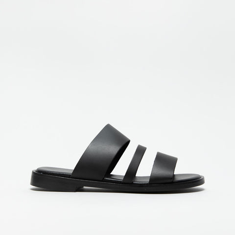 86P0 NERO CIABATTA DONNA IN PELLE
