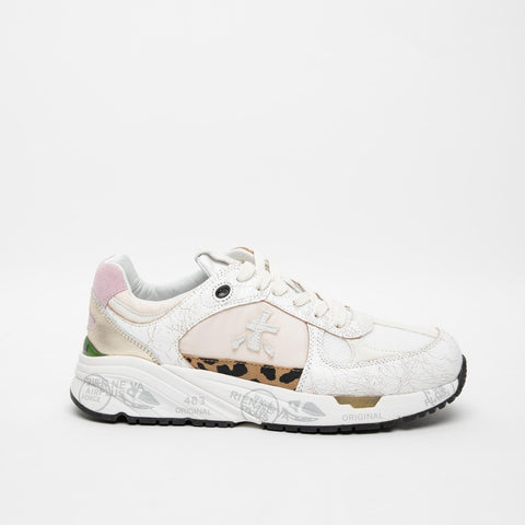 MASED BEIGE SNEAKERS DONNA IN PELLE E TESSUTO