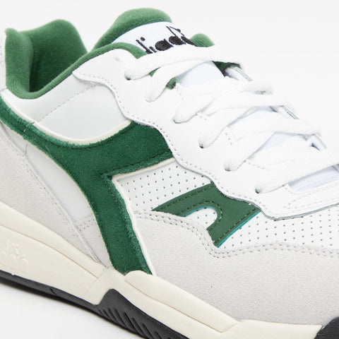 WINNER SL BIANCO/VERDE SNEAKERS UOMO IN PELLE E SIMILPELLE