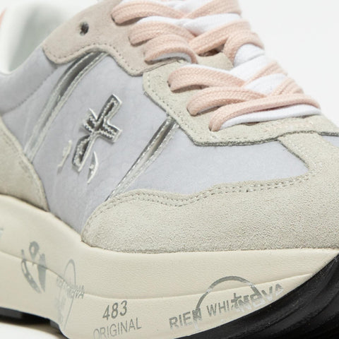 CASSIE GRIGIO SNEAKERS DONNA IN PELLE
