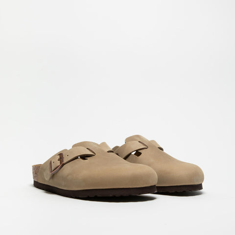 BOSTON TABACCO BROWN SABOT UNISEX IN PELLE 0960813 BEIGE BIRKENSTOCK 