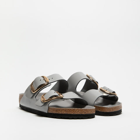 ARIZONA BIG BUCKLE HIGH SHINE STONE COIN CIABATTA DONNA IN PELLE