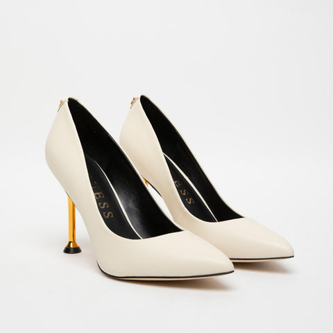 DECOLLETE CREMA DONNA IN PELLE