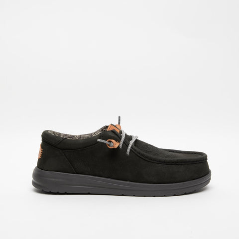 WALLY GRIP BLACK SNEAKERS UOMO IN PELLE