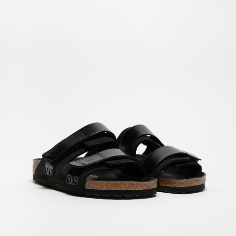 UJI BLACK CIABATTA DONNA IN PELLE