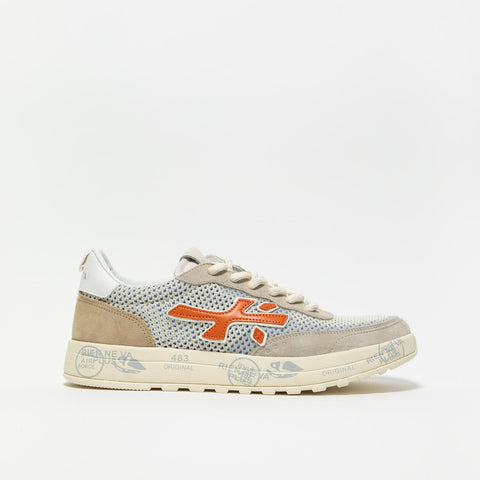NOUS BEIGE SNEAKERS UOMO IN PELLE