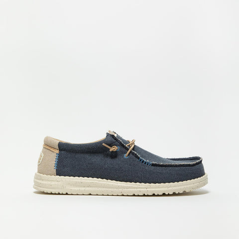 WALLY COASTLINE JUTE NAVY SNEAKERS UOMO IN TESSUTO