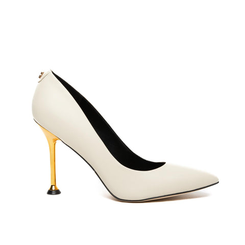 DECOLLETE CREMA DONNA IN PELLE