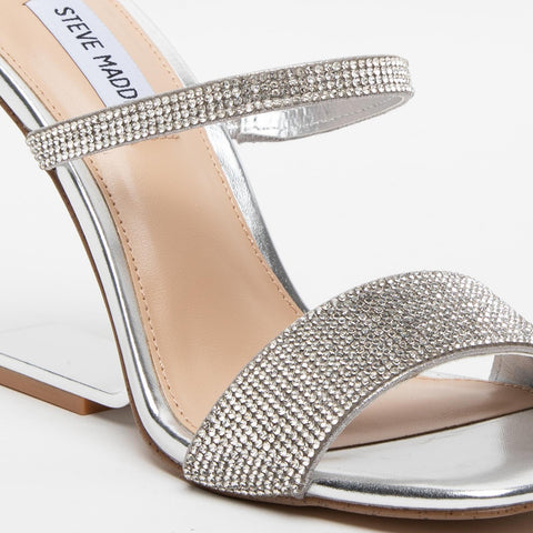 CIABATTA ARGENTO DONNA CON STRASS