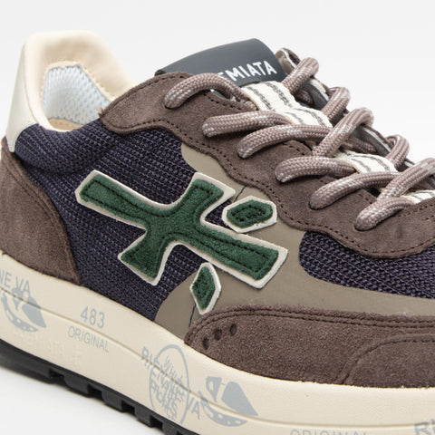 NOUS BLUE 6858 SNEAKERS UOMO IN PELLE