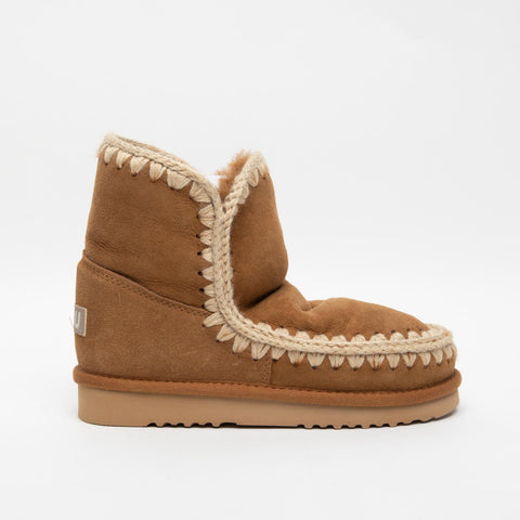 ESKIMO 18 COGNAC STIVALETTO DONNA IN PELLE