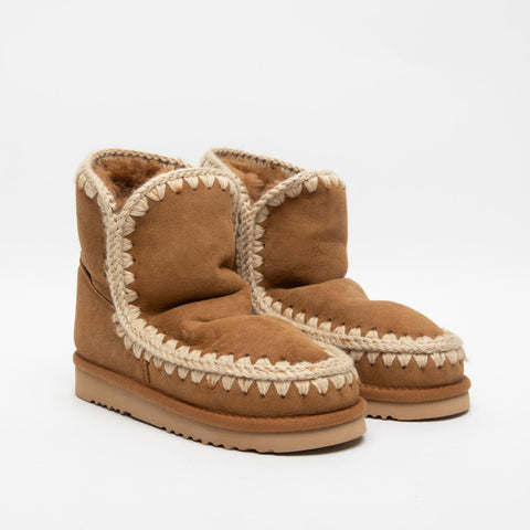 ESKIMO 18 COGNAC STIVALETTO DONNA IN PELLE