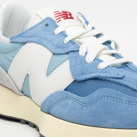U327WRA AZZURRO/GRIGIO SNEAKERS UOMO IN PELLE E TESSUTO