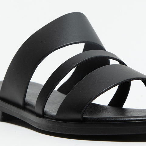 86P0 NERO CIABATTA DONNA IN PELLE