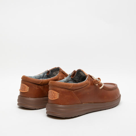 WALLY GRIP BROWN SNEAKERS UOMO IN PELLE