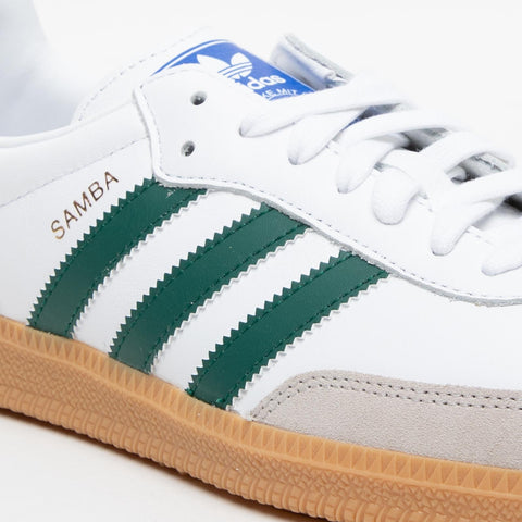 SAMBA OG BIANCO/VERDE SNEAKERS UNISEX IN PELLE E SIMILPELLE