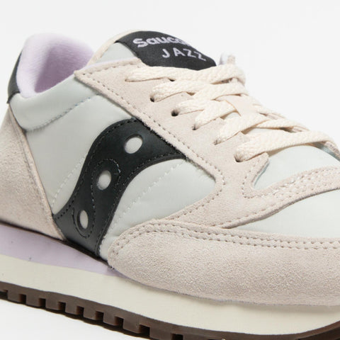 JAZZ ORIGINAL CREAM BLACK SNEAKERS DONNA IN PELLE
