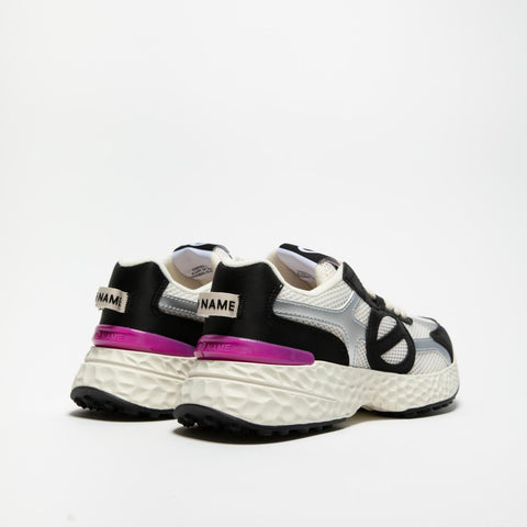CARTER 2.0 RUNNER WHITE SILVER BLACK SNEAKERS DONNA IN PELLE