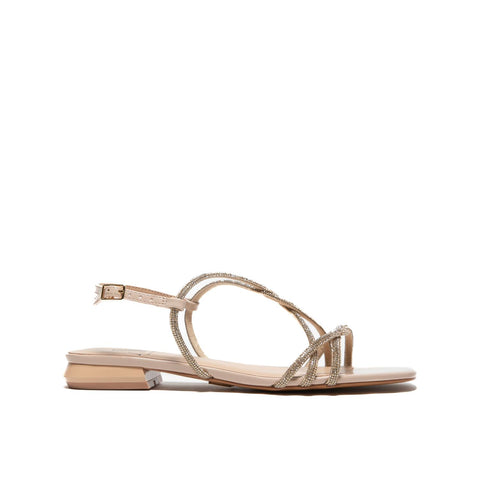 AV6820 NUDE SANDALO DONNA CON STRASS