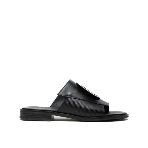 SC 210 NERO CIABATTA DONNA IN PELLE