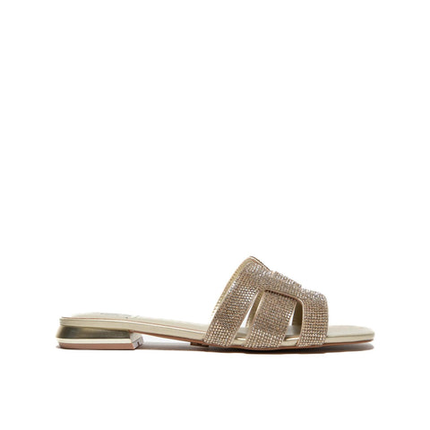 AV6811 GOLD CIABATTA DONNA CON STRASS