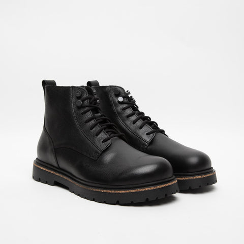 HIGHWOOD LACE MID BLACK STIVALETTO IN PELLE