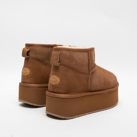 STINGER MICRO FLATFORM CHESTNUT STIVALETTO DONNA IN PELLE