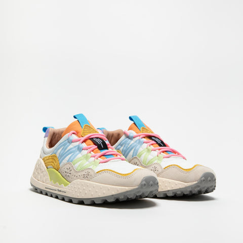 WASHI BEIGE WHITE SNEAKERS DONNA IN PELLE