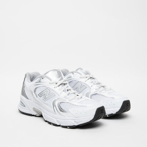 MR530EMA BIANCO/ARGENTO SNEAKERS UNISEX IN TESSUTO E SIMILPELLE MR530EMA BIANCO NEW BALANCE 