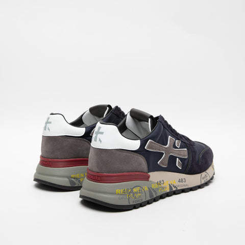 MICK BLU GREY 6421 SNEAKERS UOMO IN PELLE