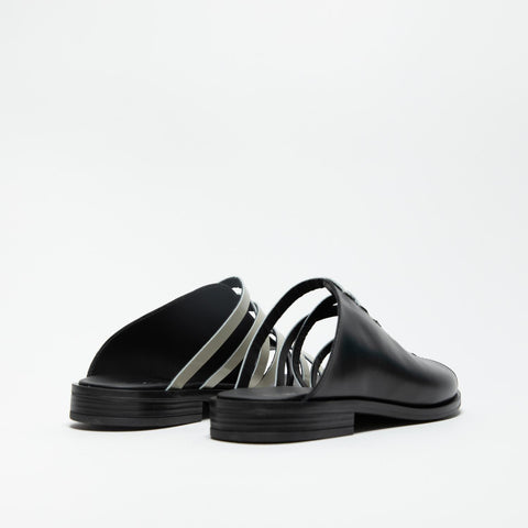 SC03 NERO  CIABATTA DONNA IN PELLE
