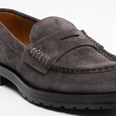 87C6 GRAFITE MOCASSINO DONNA IN PELLE