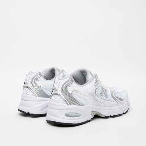 MR530EMA BIANCO/ARGENTO SNEAKERS UNISEX IN TESSUTO E SIMILPELLE MR530EMA BIANCO NEW BALANCE 