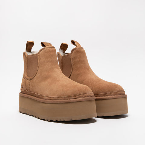 NEUMEL PLATFORM CHELSEA CHESTNUT STIVALETTO DONNA IN PELLE