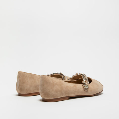 V250531 SAND BALLERINA DONNA IN PELLE