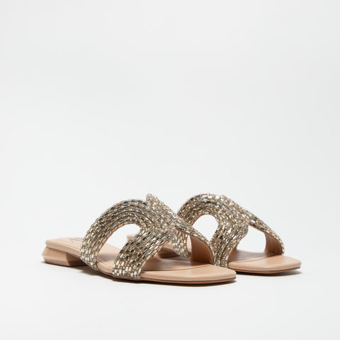 AV6801 SOFT NUDE CIABATTA DONNA CON STRASS
